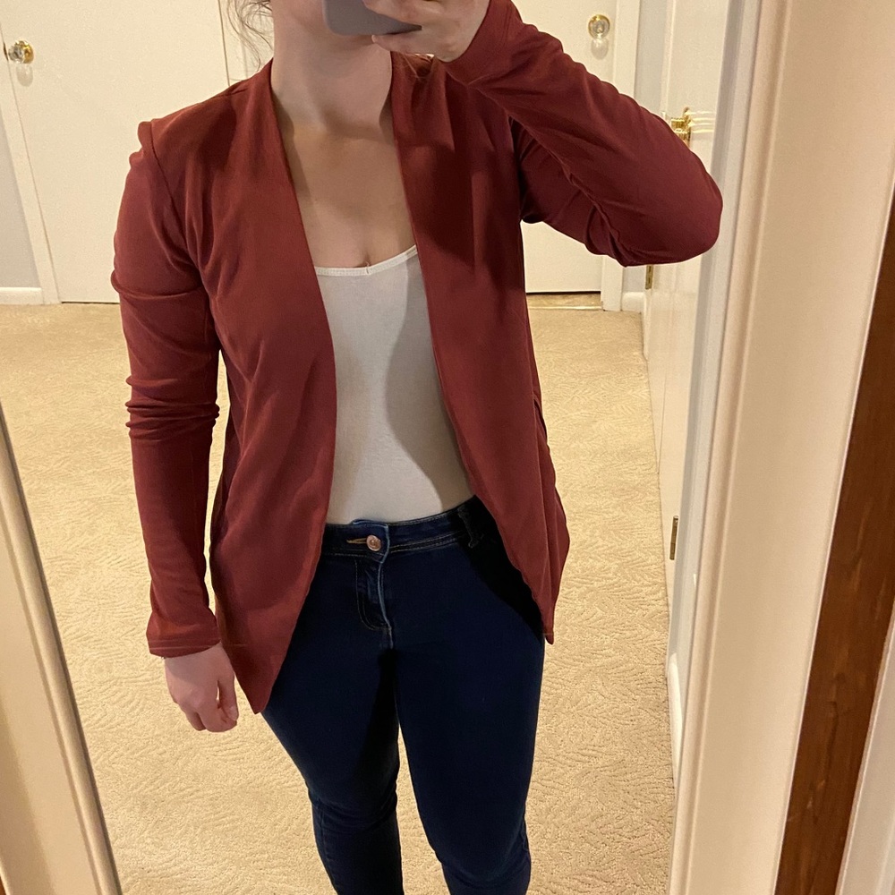 BCBGeneration Welt Pocket Tuxedo Blazer XS Orange